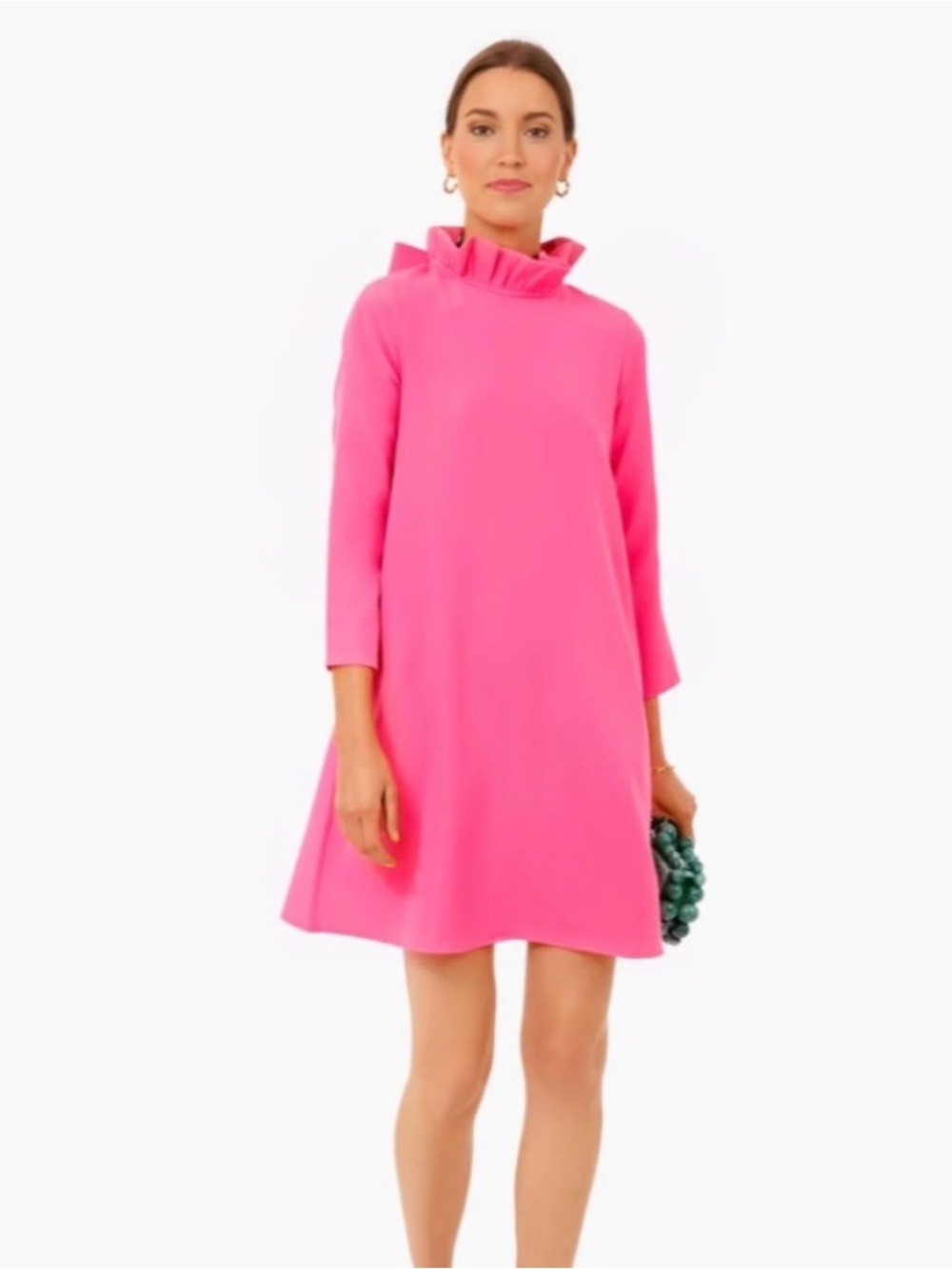 Tuckernuck Hot Pink Daphne Long Sleeve Mini Dress